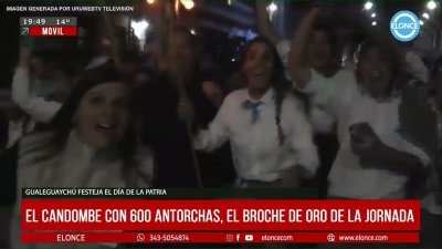 El candombe con 600 antorchas, el broche de oro de la jornada